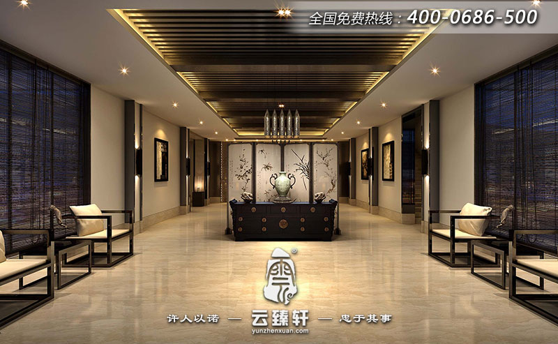 山西中式禪意茶樓會(huì)所室內(nèi)設(shè)計(jì)方案