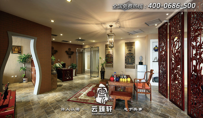 復(fù)古中國(guó)風(fēng)辦公室設(shè)計(jì)