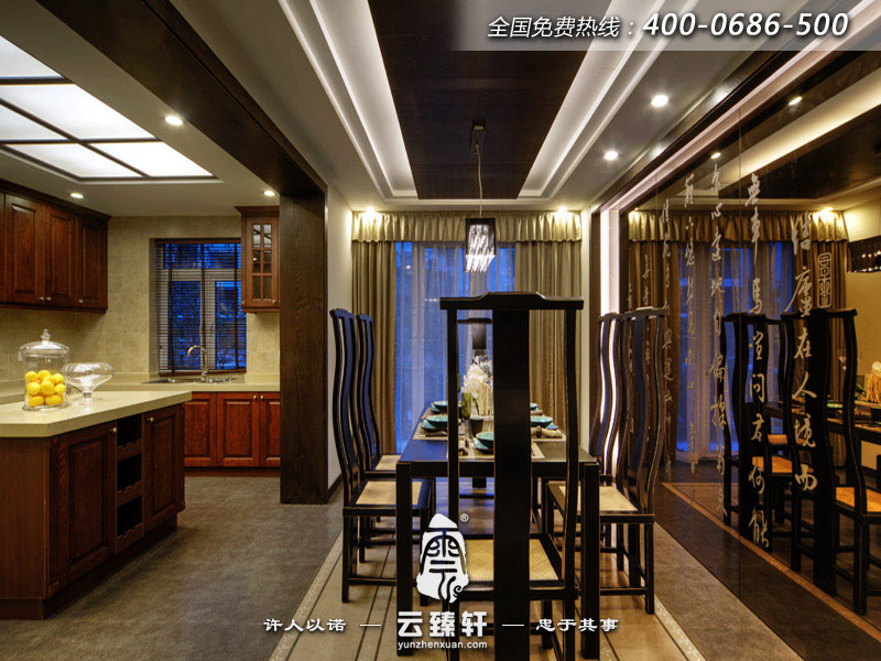 中式別墅設(shè)計樣板間廚房